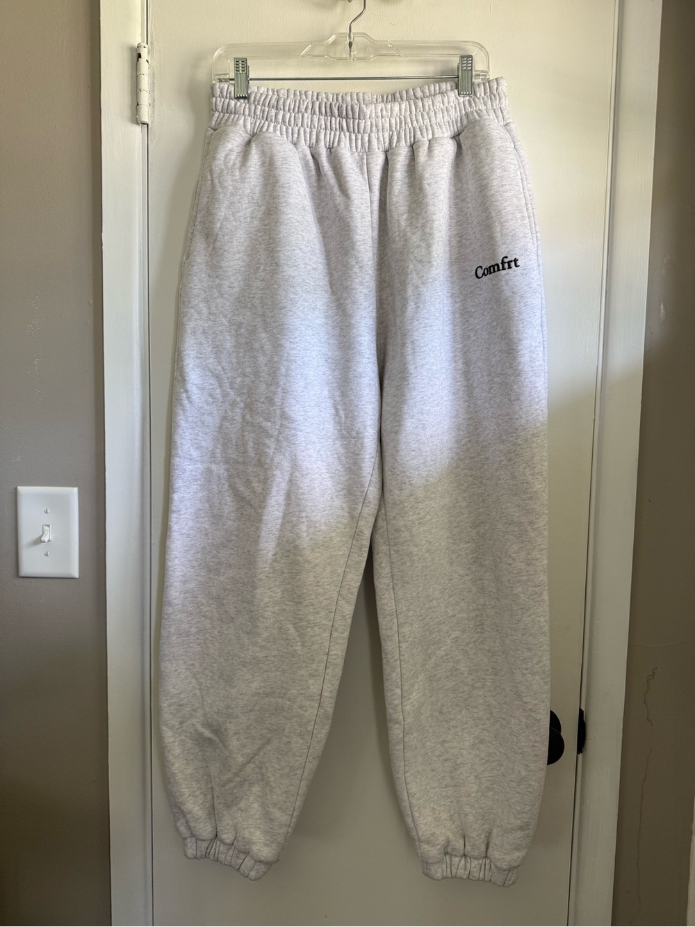Comfrt Grey Cozy Sweatpant Joggers, Size Large